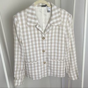 Vintage Paul Harris Design Gingham Blazer